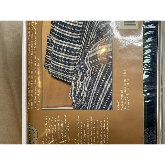 Bradlees Home Collection 100% Cotton Flannel Plaid Twin Sheet Set New Vintage - Picture 4 of 10